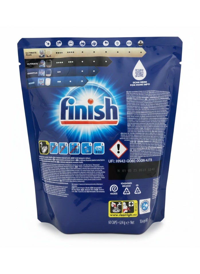 Finish All in 1 Powerball Quantum Dishwashing 60 Caps 624g - Image 2
